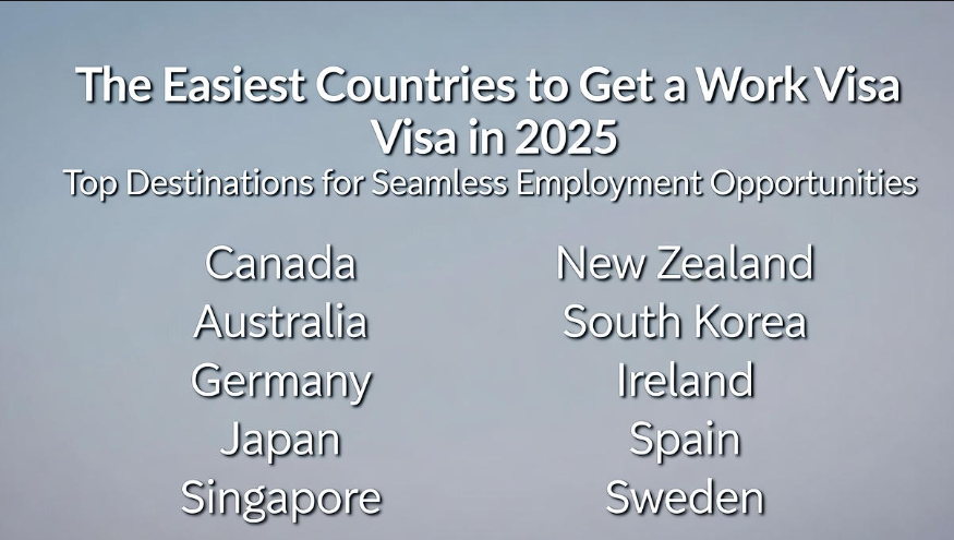 Easiest Countries to Get a Work Visa in 2025